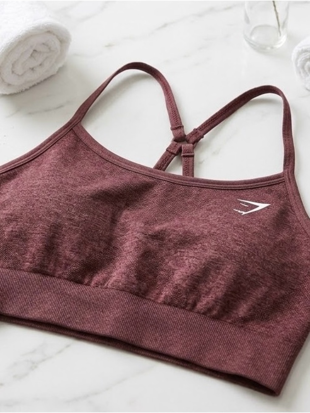 Gymshark Women's Seamless Strappy Sports Bra - Maroon